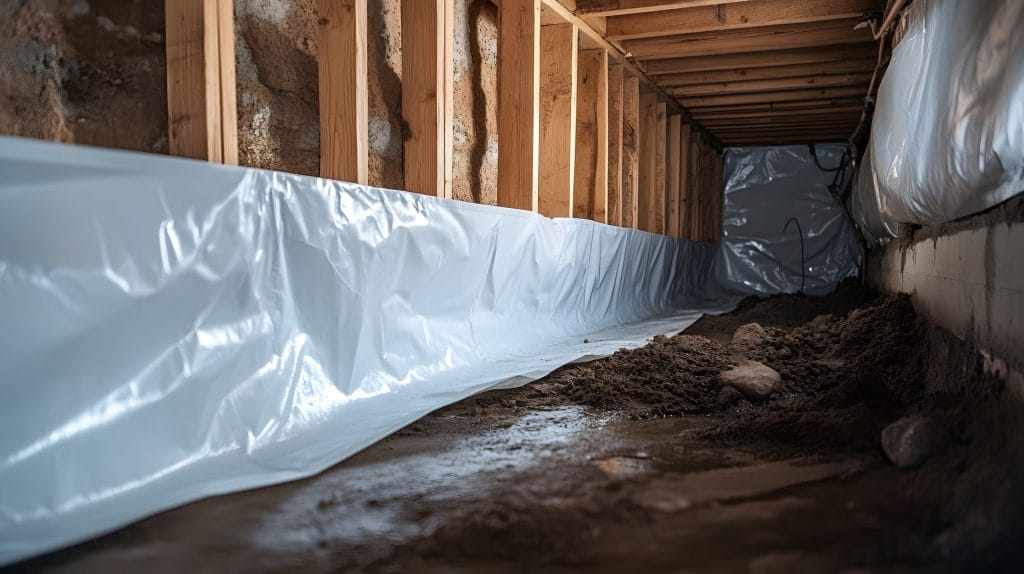 Crawl Space Vapor Intrusion Barrier Installation
