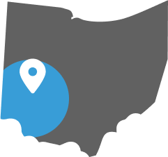 Map Highlighting Indoor Air Quality Service Area in Ohio